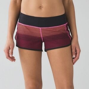 Lululemon Speed Women's Athletic Short Simply Radiant Pink Paradise Black Size 4